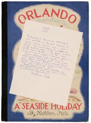Lot 599 - Hale (Kathleen). Orlando, A Seaside Holiday, with letter from Hale, London: Country Life Ltd., 1952