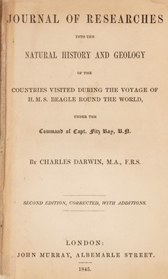 Lot 75 - Darwin (Charles). Journal of Researches, 2nd edition, 1845