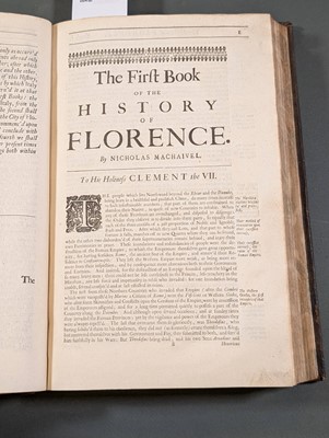Lot 256 - Machiavelli (Niccolo). The Works of the Famous Nicholas Machiavel..., 1st edition, 1675