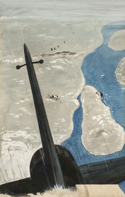 Lot 568 - Stead (Leslie Leonard, 1899-1966). Biggles paid no heed to those below, original artwork