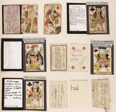 Lot 515 - Secondary use playing cards. Paris Pattern, Angers: J. Ducamus (or Ducanus), circa 1780, & 62 others
