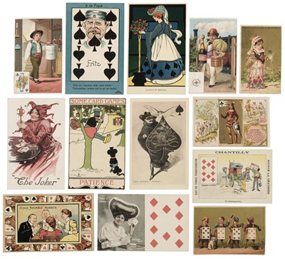 Lot 520 - Trade Cards. A collection of cards with a playing card theme, French, late 19th/early 20th century