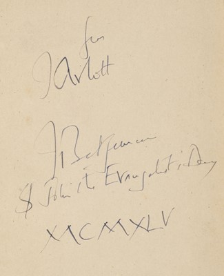 Lot 703 - Betjeman (John, 1906-1984). New Bats in Old Belfries, 1st edition, 1945