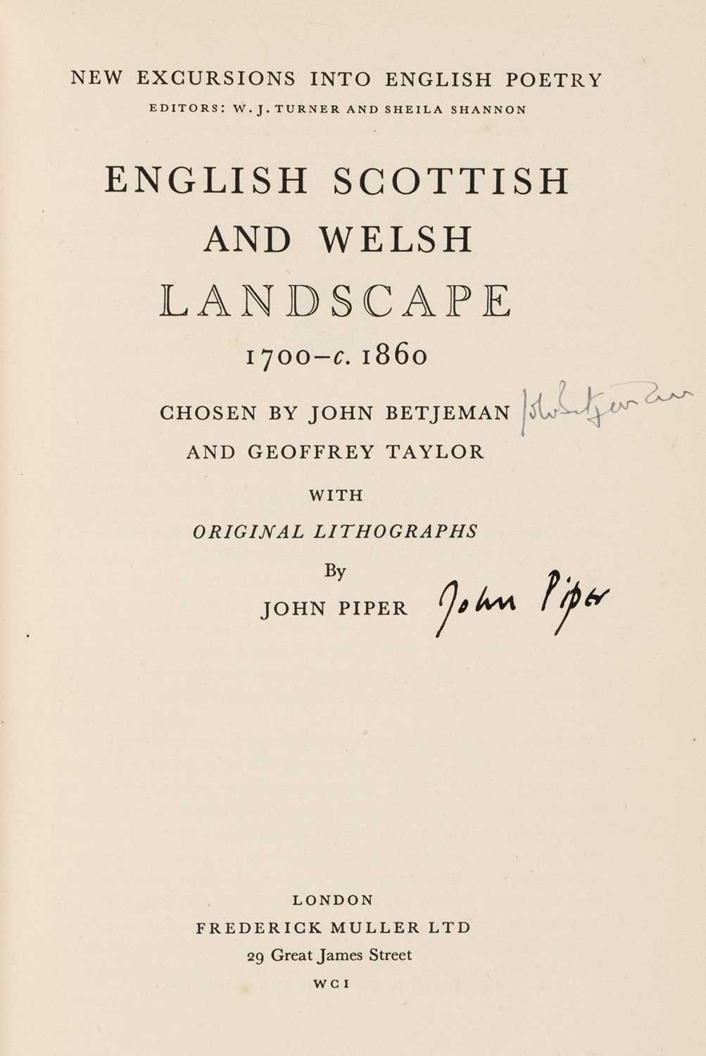 Lot 702 - Betjeman (John, 1906-1984). English, Scottish and Welsh Landscape 1700-c. 1860., 1944