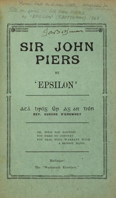 Lot 699 - [Betjeman, John, 1906-1984]. John Piers. By ‘Epsilon’, 1st edition, 1938