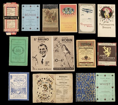 Lot 514 - Rule books for card games. A collection of rules booklets, score cards and markers