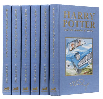 Lot 776 - Rowling (J. K.). Harry Potter and the Chamber of Secrets, 6 copies, 1st deluxe ed, 1999