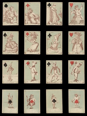 Lot 521 - Transformation cards. A deck of humorous transformation cards, [Bruges, Belgium: Daveluy?], & others