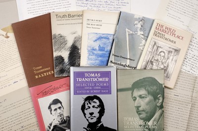 Lot 799 - Tranströmer (Tomas). A collection of signed books and ephemera, 1980s