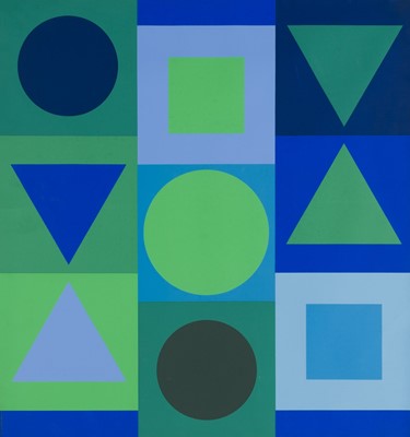 Lot 394 - Vasarely (Victor, 1908-1997). Blue and Green