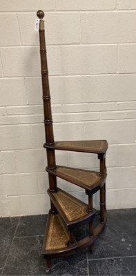 Lot 210 - Library Steps. / Bookcase. A revolving bookcase, 20th century