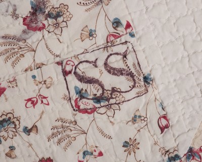 Lot 513 - Quilt. A large patchwork quilt, late 18th/early 19th century
