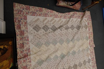 Lot 513 - Quilt. A large patchwork quilt, late 18th/early 19th century
