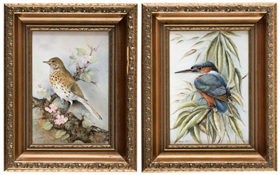 Lot 530 - Royal Worcester. A pair of Royal Worcester porcelain plaques, 20th century