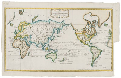 Lot 147 - World. Formaleoni (Vincenzo, publisher), Carta Ridotta del Globo Terrestre, 1781