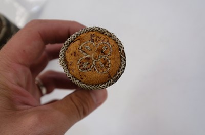 Lot 437 - Embroidered Case. An embroidered case, possibly for letters, probably Native American, early 19th c.