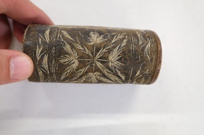 Lot 437 - Embroidered Case. An embroidered case, possibly for letters, probably Native American, early 19th c.