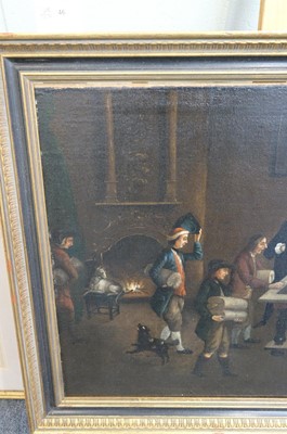 Lot 46 - Flemish School. Linen Merchant and Home Workers, early 18th century
