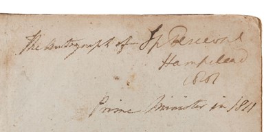 Lot 371 - Perceval (Spencer). Directions for a Devout and Decent Behaviour in the Public Worship of God, 1797