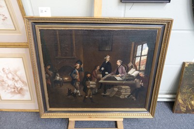 Lot 48 - Dutch School. Still life of a Vase of Flowers on a Ledge, 18th century, oil on canvas