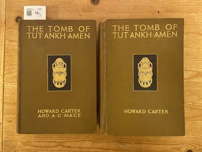 Lot 12 - Carter (Howard & A.. C. Mace). The Tomb of Tut-Ankh-Amen, 2 volumes, 1st edition, 1923-27