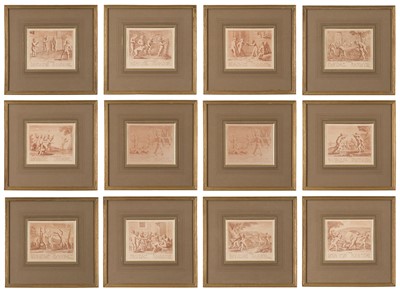 Lot 250 - Classical Engravings. A set of 12 engravings of Amorini, circa 1750 (but later impressions)