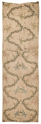 Lot 482 - Embroidery. A large panel, possibly part of a Robe à la Française, British, circa 1730-50