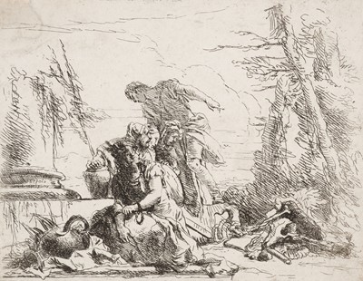 Lot 64 - Goltzius (Hendrick, 1558-1617). Sol, & Pluto, from Eight Deities, after Polidoro da Caravaggio
