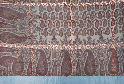 Lot 530 - Shawl. Two large panels of paisley design, possibly Norwich, mid 19th century