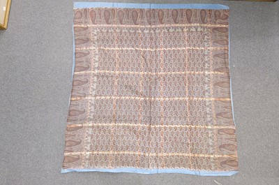 Lot 477 - Shawl. Two large panels of paisley design, possibly Norwich, mid 19th century