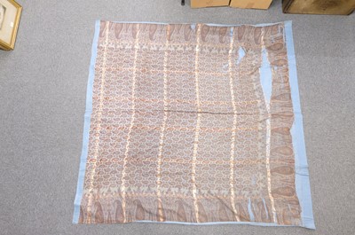 Lot 477 - Shawl. Two large panels of paisley design, possibly Norwich, mid 19th century