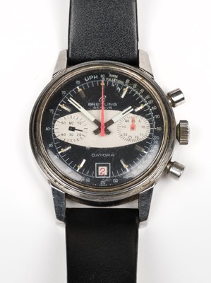 Lot 624 - Breitling Datora. A Breitling Datora 2031 stainless steel chronograph wristwatch, circa 1969