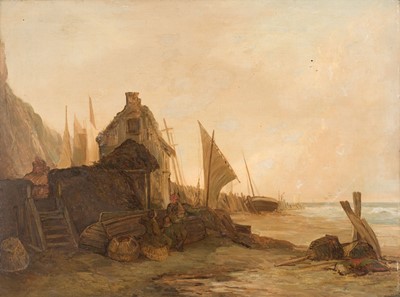 Lot 167 - Collins (William, 1788-1847). Fisherman on the Shoreline