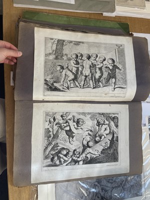 Lot 15 - Old Master Prints and Engravings. A folio album of Dutch, Italian and English prints and engravings