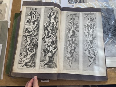 Lot 15 - Old Master Prints and Engravings. A folio album of Dutch, Italian and English prints and engravings