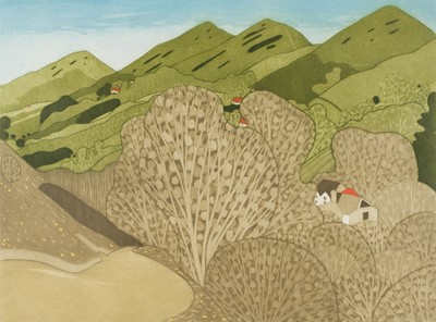 Lot 161 - Brunsdon (John, 1933-2014). Malvern Hills, colour etching