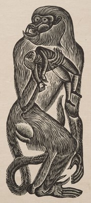 Lot 614 - Jones (David, 1895-1974). Gulliver seized by a Monkey, 1924, wood engraving..., and others