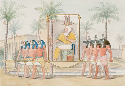 Lot 173 - Egypt. Three watercolours of Egyptian scenes, circa 1845