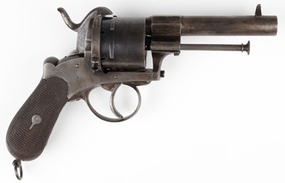 Lot 355 - Revolver. A French Le Faucheux model 1858 pin fire 6-shot revolver