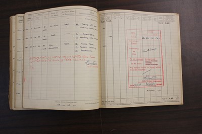 Lot 20 - Battle of Britain. Spitfire Pilot's Logbook, Sergeant S Baxter, 222 Sqd, Killed in Action 14/9/1940