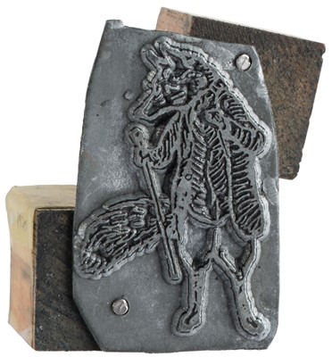 Lot 86 - Printing Blocks. The Tale of Mr. Jeremy Fisher printing block, circa 1940, & 2 others