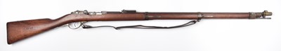 Lot 364 - Rifle. A German Mauser M71 bolt action rifle by Amberg, circa 1880, serial number 71265