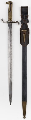 Lot 372 - Bayonet. A Prussian M1871 sawback sword bayonet for Pioneer Cadets, circa 1871-84