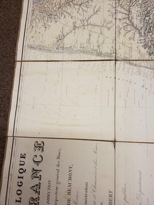 Lot 106 - France. Dufrenoy (Pierre A. & Elie de Beaumont, Leonce). Carte Geologique de France..., 1841