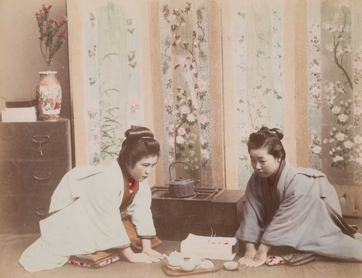 Lot 25 - Japan. A group of 14 photographs of Japanese women, c. 1890s