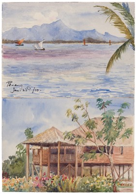 Lot 219 - Burma. A collection of 9 watercolours, circa 1910