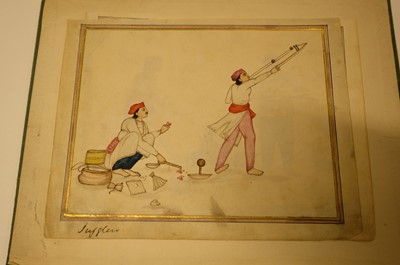 Lot 17 - Company School. A collection of 24 watercolours of Indian street sellers..., 1819-1829