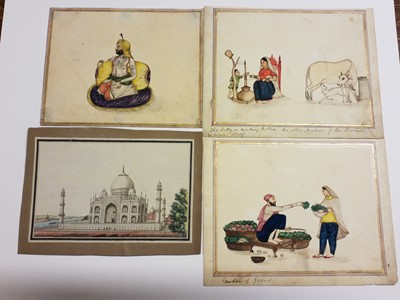 Lot 17 - Company School. A collection of 24 watercolours of Indian street sellers..., 1819-1829