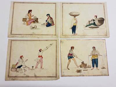 Lot 17 - Company School. A collection of 24 watercolours of Indian street sellers..., 1819-1829