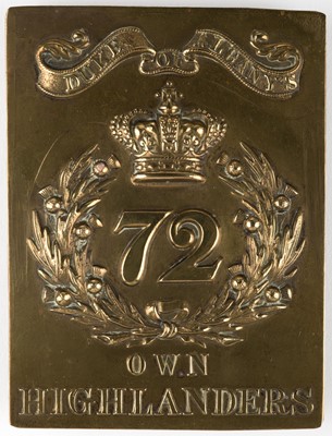 Lot 407 - Duke of Albany's Own Highlanders. A Victorian Scottish brass shoulder belt plate
